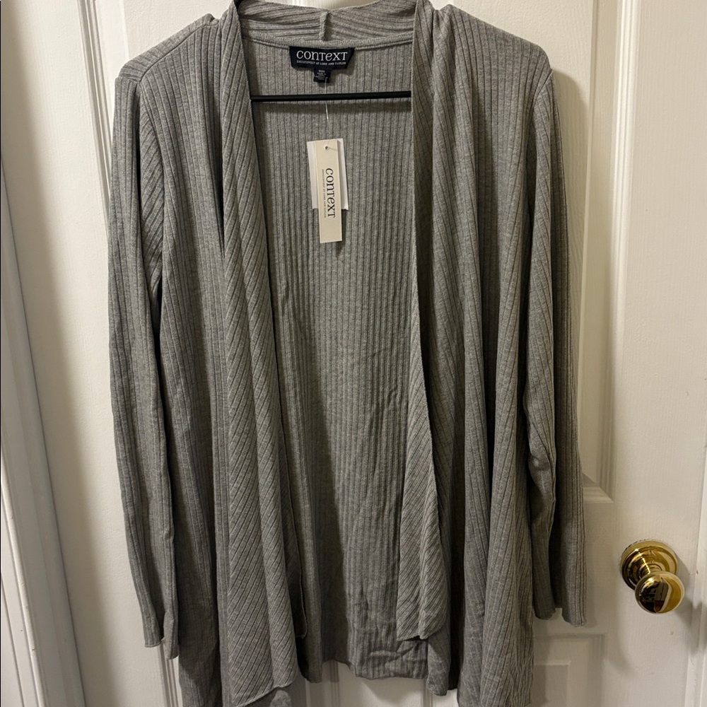 Context Heather Gray Draped Cardigan